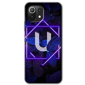 Gramaphone Mi 11 Lite Hd Desen Baskılı Arka Kapak Dark Neon Yaprak Ü Harfi Kılıf