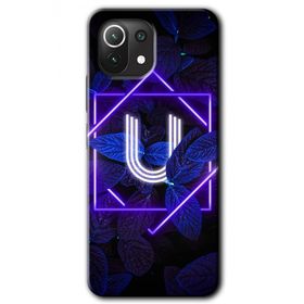 Gramaphone Mi 11 Lite Hd Desen Baskılı Arka Kapak Dark Neon Yaprak Ü Harfi Kılıf