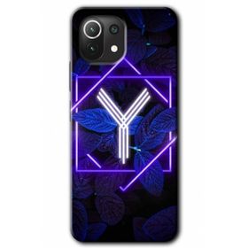 Gramaphone Mi 11 Lite Hd Desen Baskılı Arka Kapak Dark Neon Yaprak Y Harfi Kılıf