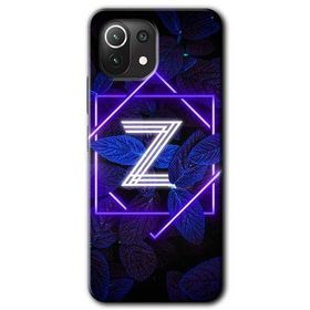 Gramaphone Mi 11 Lite Hd Desen Baskılı Arka Kapak Dark Neon Yaprak Z Harfi Kılıf