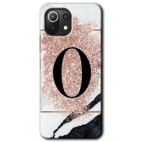 Gramaphone Mi 11 Lite Hd Desen Baskılı Arka Kapak Pembe Mermer Desenli O Harfi Kılıf