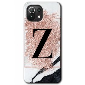 Gramaphone Mi 11 Lite Hd Desen Baskılı Arka Kapak Pembe Mermer Desenli Z Harfi Kılıf