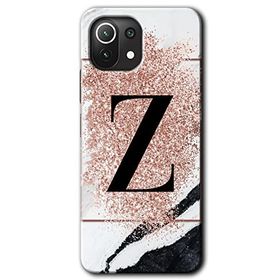 Gramaphone Mi 11 Lite Hd Desen Baskılı Arka Kapak Pembe Mermer Desenli Z Harfi Kılıf