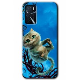 Gramaphone Oppo A16 HD Desen Baskılı Arka Kapak Çılgın Kedi Kılıf