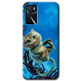 Gramaphone Oppo A16 HD Desen Baskılı Arka Kapak Çılgın Kedi Kılıf