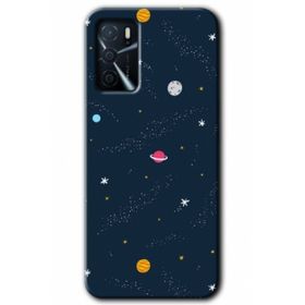 Gramaphone Oppo A16 HD Desen Baskılı Arka Kapak Çizim Gezegen Kılıf