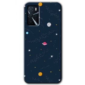 Gramaphone Oppo A16 HD Desen Baskılı Arka Kapak Çizim Gezegen Kılıf