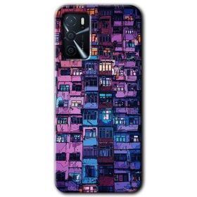 Gramaphone Oppo A16 HD Desen Baskılı Arka Kapak Şehir Görünümü Kılıf