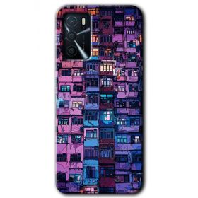 Gramaphone Oppo A16 HD Desen Baskılı Arka Kapak Şehir Görünümü Kılıf