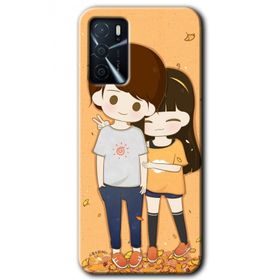 Gramaphone Oppo A16 HD Desen Baskılı Arka Kapak Şıpsevdi Çift Kılıf