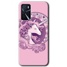 Gramaphone Oppo A16 HD Desen Baskılı Arka Kapak Unicorn Pembe Kılıf