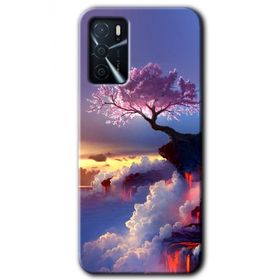 Gramaphone Oppo A16 HD Desen Baskılı Arka Kapak Wash Red Wall Kılıf