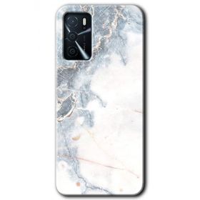 Gramaphone Oppo A16 HD Desen Baskılı Arka Kapak White Marble Kılıf