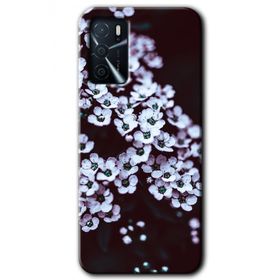 Gramaphone Oppo A16 Kılıf HD Desen Baskılı Arka Kapak - Beyaz Çiçek Kılıf