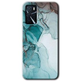 Gramaphone Oppo A16 Kılıf HD Desen Baskılı Arka Kapak - Buzul Mermer Kılıf