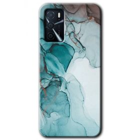 Gramaphone Oppo A16 Kılıf HD Desen Baskılı Arka Kapak - Buzul Mermer Kılıf