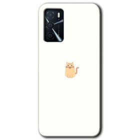 Gramaphone Oppo A16 Kılıf HD Desen Baskılı Arka Kapak - Cat Minimalism Kılıf