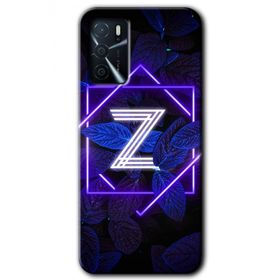 Gramaphone Oppo A16 Kılıf HD Desen Baskılı Arka Kapak - Dark Neon Yaprak Z Harfi Kılıf