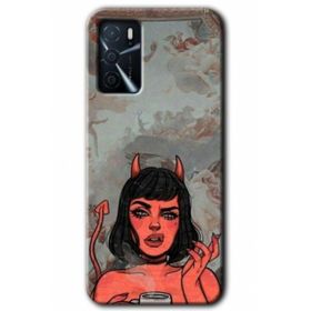 Gramaphone Oppo A16 Kılıf HD Desen Baskılı Arka Kapak - Devil Girl Kılıf