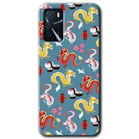Gramaphone Oppo A16 Kılıf HD Desen Baskılı Arka Kapak - Funky Dragon Kılıf
