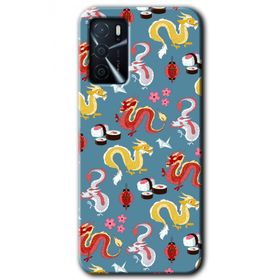 Gramaphone Oppo A16 Kılıf HD Desen Baskılı Arka Kapak - Funky Dragon Kılıf