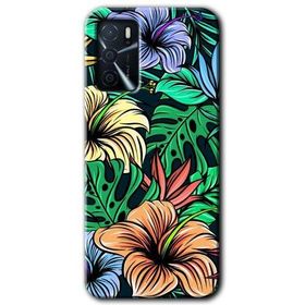 Gramaphone Oppo A16 Kılıf HD Desen Baskılı Arka Kapak - Hibiscus Flowers Kılıf