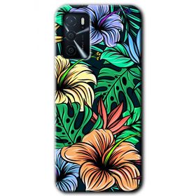 Gramaphone Oppo A16 Kılıf HD Desen Baskılı Arka Kapak - Hibiscus Flowers Kılıf