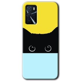 Gramaphone Oppo A16 Kılıf HD Desen Baskılı Arka Kapak - Kara-Kedi Kılıf