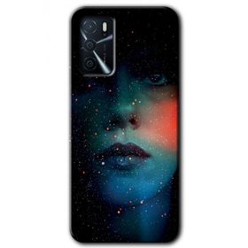 Gramaphone Oppo A16 Kılıf HD Desen Baskılı Arka Kapak - Karanlık Kadın Kılıf