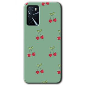 Gramaphone Oppo A16 Kılıf HD Desen Baskılı Arka Kapak - Kiraz Berry Kılıf