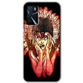 Gramaphone Oppo A16 Kılıf HD Desen Baskılı Arka Kapak - Kurt Kız Kılıf