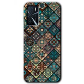 Gramaphone Oppo A16 Kılıf HD Desen Baskılı Arka Kapak - Mat Mandala Kılıf