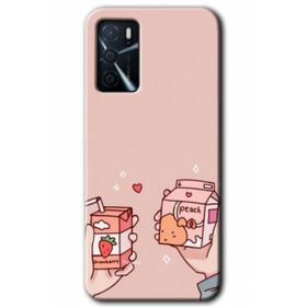 Gramaphone Oppo A16 Kılıf HD Desen Baskılı Arka Kapak - Meyveli Süt Kılıf