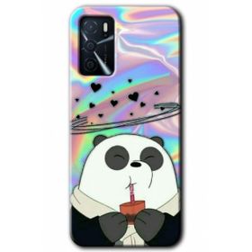 Gramaphone Oppo A16 Kılıf HD Desen Baskılı Arka Kapak - Milkshake Panda Kılıf