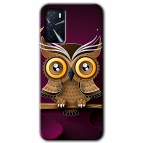 Gramaphone Oppo A16 Kılıf HD Desen Baskılı Arka Kapak - Owl Bird Branch Kılıf