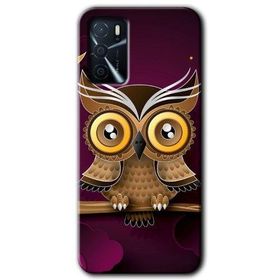 Gramaphone Oppo A16 Kılıf HD Desen Baskılı Arka Kapak - Owl Bird Branch Kılıf