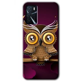 Gramaphone Oppo A16 Kılıf HD Desen Baskılı Arka Kapak - Owl Bird Branch Kılıf