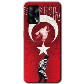 Gramaphone Oppo A54 HD Desen Baskılı Arka Kapak Bozkurt Atam Kılıf