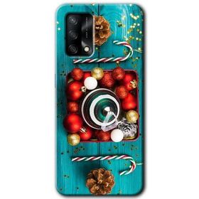 Gramaphone Oppo A54 HD Desen Baskılı Arka Kapak Christmas Kılıf