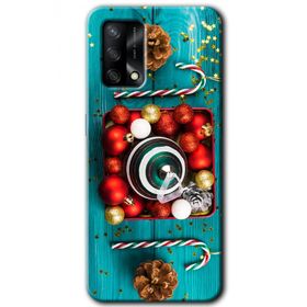 Gramaphone Oppo A54 HD Desen Baskılı Arka Kapak Christmas Kılıf