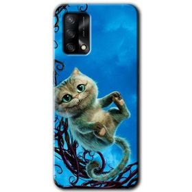 Gramaphone Oppo A54 HD Desen Baskılı Arka Kapak Çılgın Kedi Kılıf
