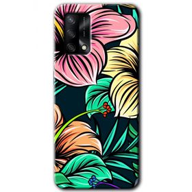 Gramaphone Oppo A54 HD Desen Baskılı Arka Kapak Çizim Çiçekler Kılıf