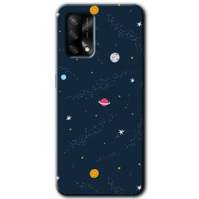 Gramaphone Oppo A54 HD Desen Baskılı Arka Kapak Çizim Gezegen Kılıf