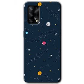 Gramaphone Oppo A54 HD Desen Baskılı Arka Kapak Çizim Gezegen Kılıf