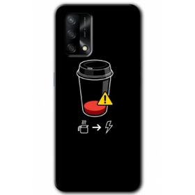 Gramaphone Oppo A54 HD Desen Baskılı Arka Kapak Coffee Battery Kılıf