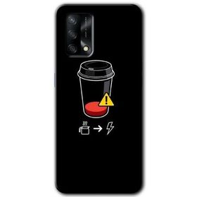 Gramaphone Oppo A54 HD Desen Baskılı Arka Kapak Coffee Battery Kılıf