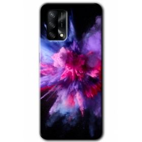 Gramaphone Oppo A54 HD Desen Baskılı Arka Kapak Color Splash Purple Kılıf