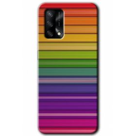 Gramaphone Oppo A54 HD Desen Baskılı Arka Kapak Colorful Lines Kılıf