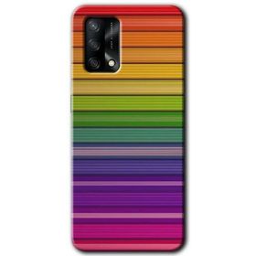 Gramaphone Oppo A54 HD Desen Baskılı Arka Kapak Colorful Lines Kılıf