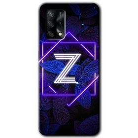 Gramaphone Oppo A54 HD Desen Baskılı Arka Kapak - Dark Neon Yaprak Z Harfi Kılıf